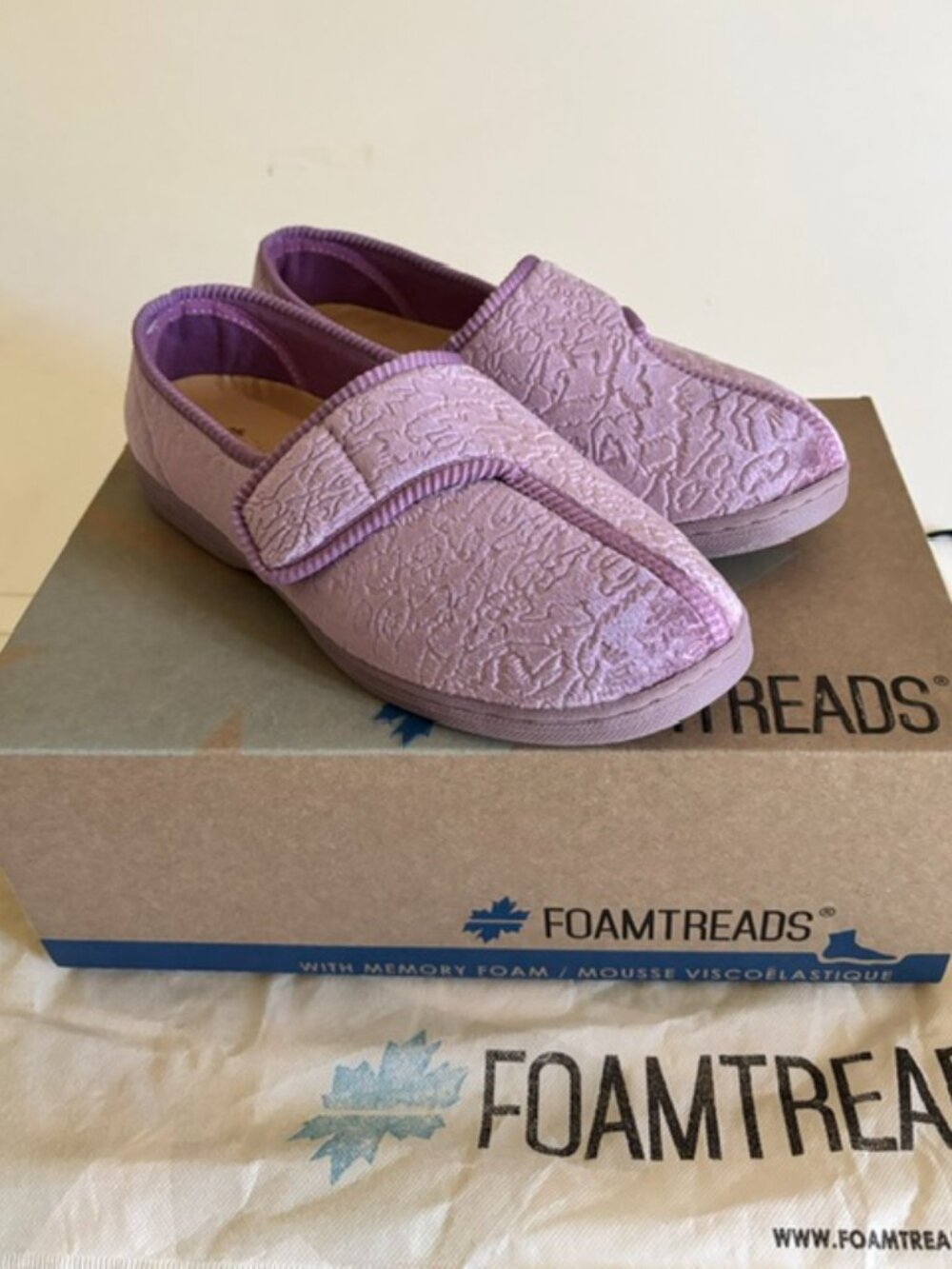 FoamTreads slip-on dusty rosewomen slippers 8.5 W self-labelled bag/box NEW